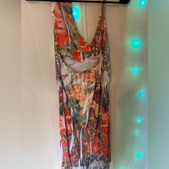 Stretchy sequin top flow dress - Picture 3 of 3